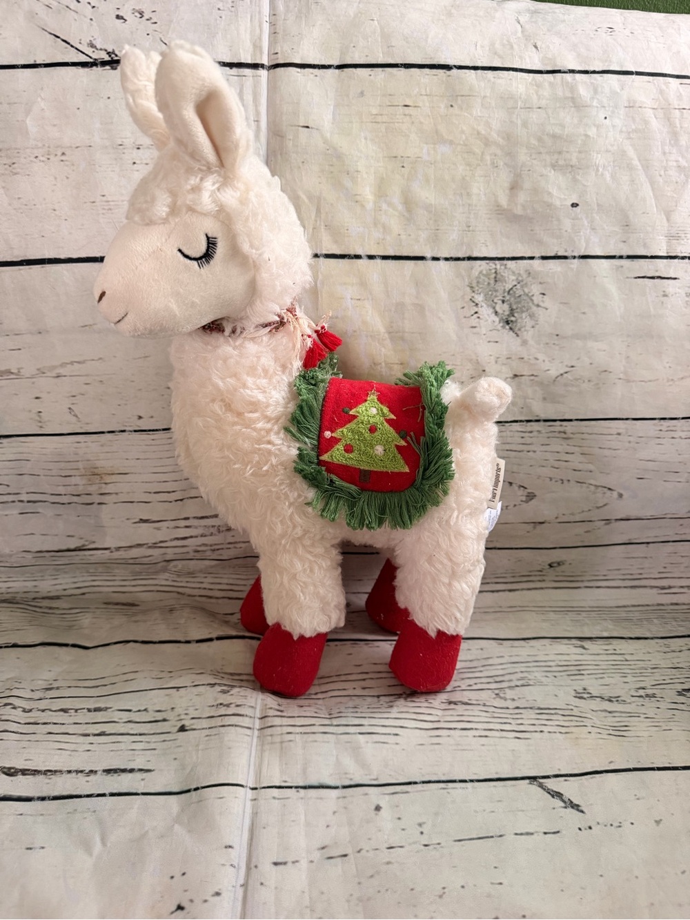 Pier 1  Plush Llama Christmas